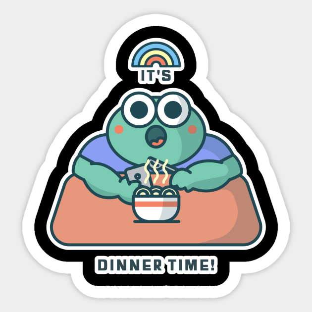 It's Dinner Time | Cute Kids Sticker by KidsKingdom